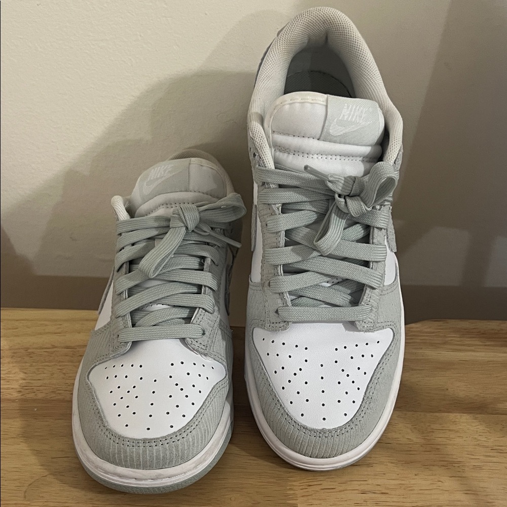 Nike Dunk White and Light Gray Athletic Shoes